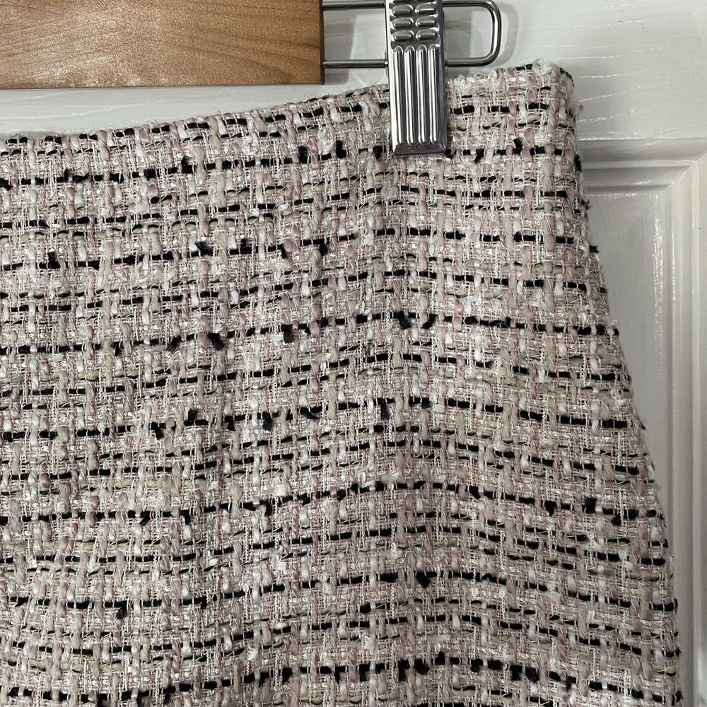 Karl Lagerfeld Paris Women's Pink Cream Tweed Pencil Skirt‎ Size 6 - Picture 3 of 4